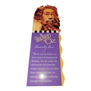 Vintage 1999 Cowardly Lion Wizard Of Oz Bookmark